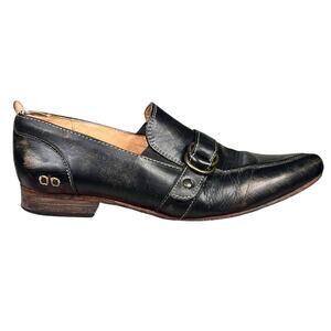 Bed Stu Women’s Chasm Black Distressed Slip On Loafer Size US 9